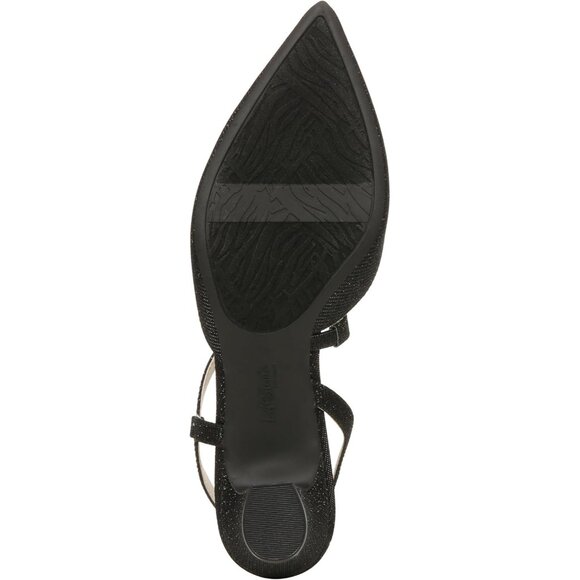 LifeStride Womens Black Sparkle Patent Polyurethane Pointed Closed Toe Pump - Picture 4 of 9